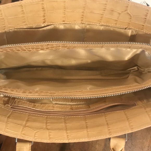 Francesco Biasia Croc Embossed Leather Satchel - Picture 8 of 8